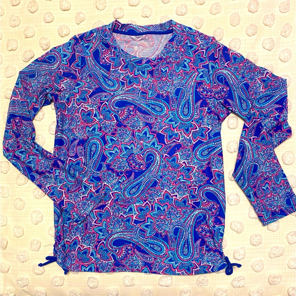 Coolibar Girls L 10-12 Rash Guard UPF 50+
